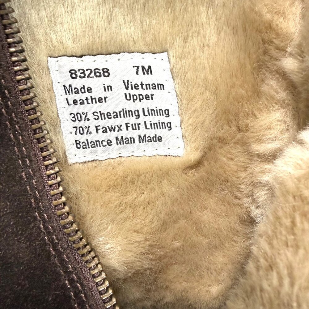 Clarks Womens Novice Moon Winter Boots Suede Shearling Mid-Calf Brown Size 7 - Picture 10 of 15